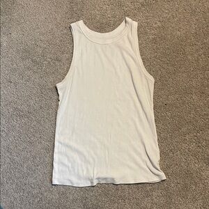 White Sleeveless Tank Top